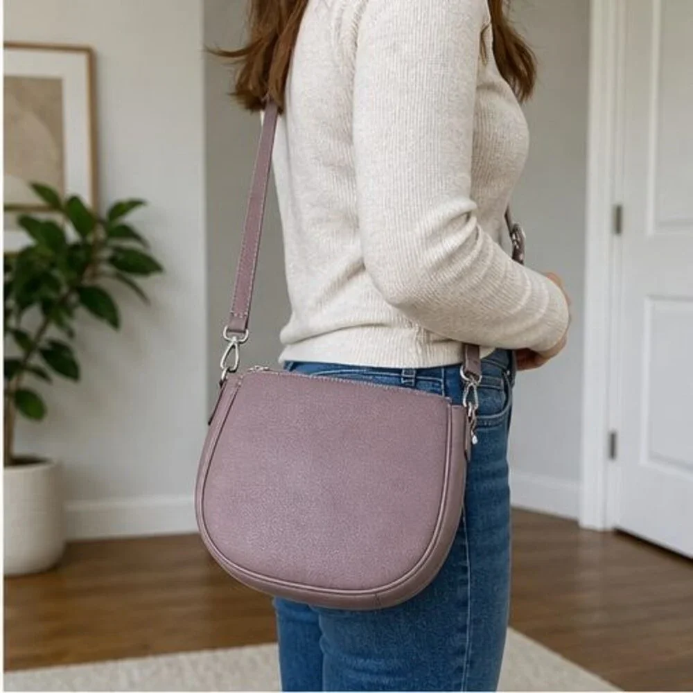 Charcoal Zip Crossbody Bag